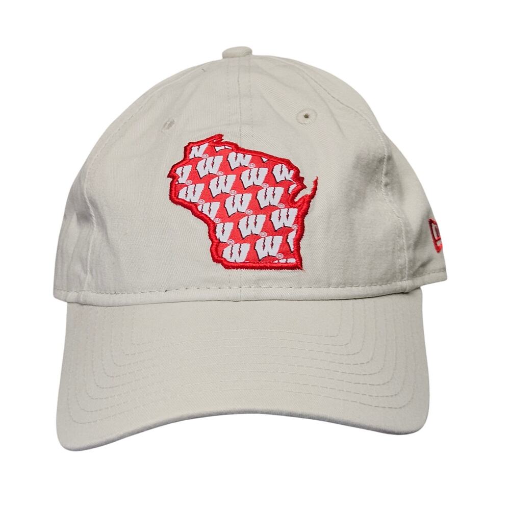 Wisconsin Badgers‎ New Era 9Twenty Adjustable Hat Cream Womens College Cap